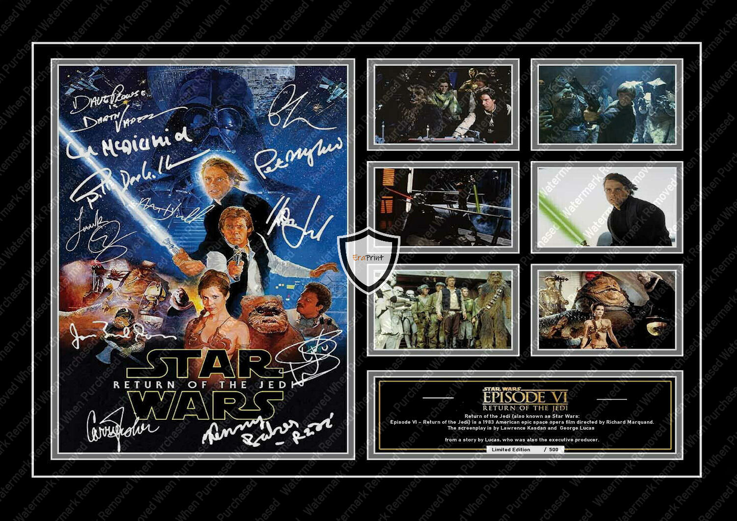 Star Wars (1983) Return Of The Jedi A4 Photo Print Signed
