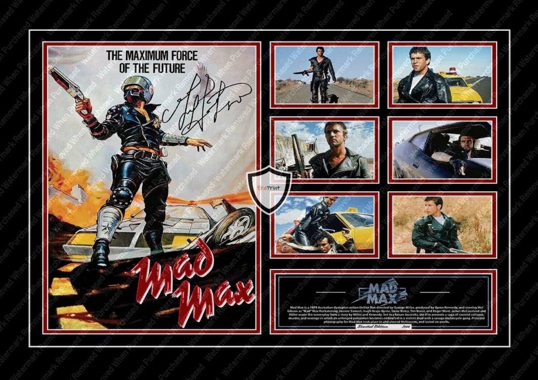 Mad Max (1979) Mel Gibson Signed A4 Photo Print Downloadable Self Print