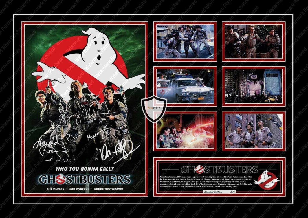 Ghostbusters (1984) Movie Cast Signed A4 Photo Print Memorabilia Downloadable