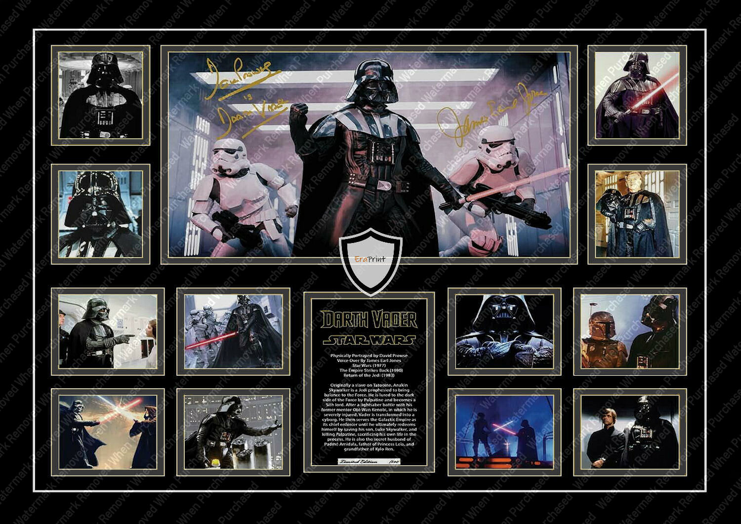 Star Wars Darth Vader Signed Limited Edition A4 Print Also Downloadable