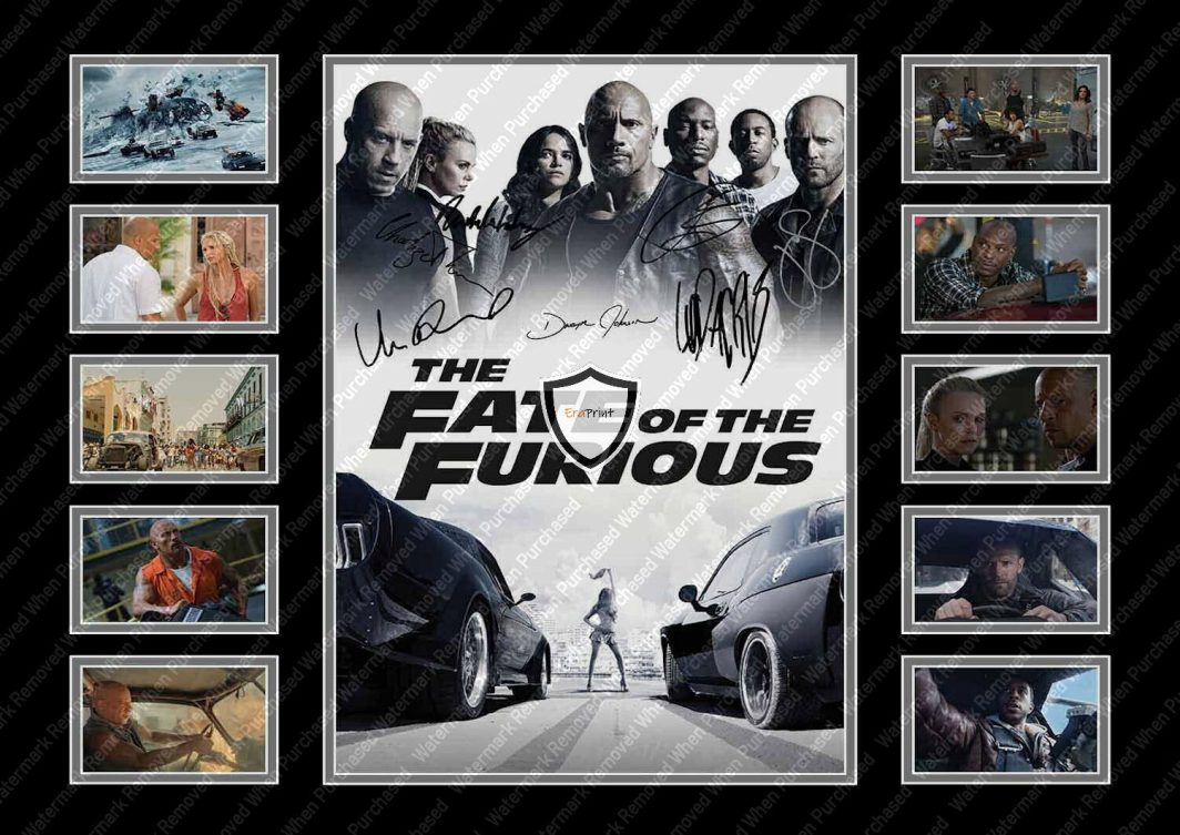 The Fate If The Furious (2017) Signed Limited Edition A4 Photo Print Movie Memorabilia