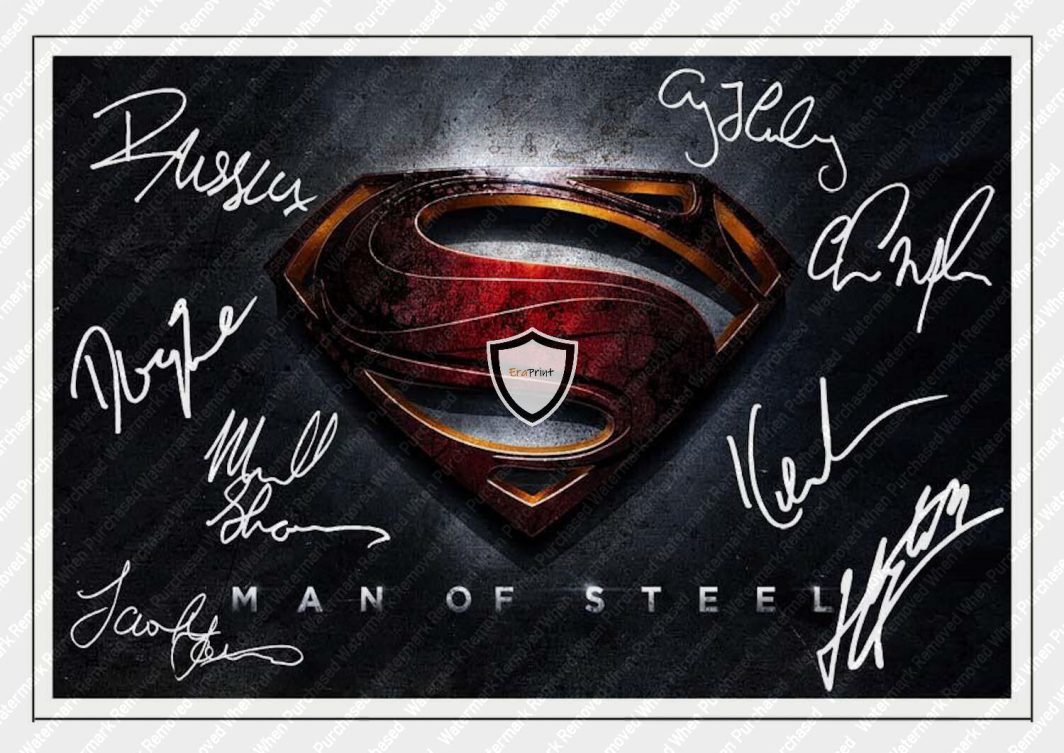Man Of Steel Movie (2013) Henry Cavill Signed A4 Photo Print