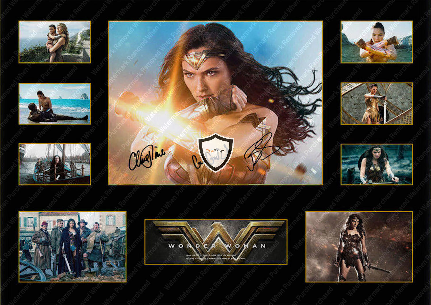 Wonder Woman (2017) Gal Gadot Signed Movie Memorabilia A4 Photo Print