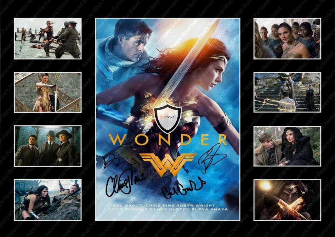 Wonder Woman (2017) Gal Gadot Signed Movie Memorabilia A4 Photo Print