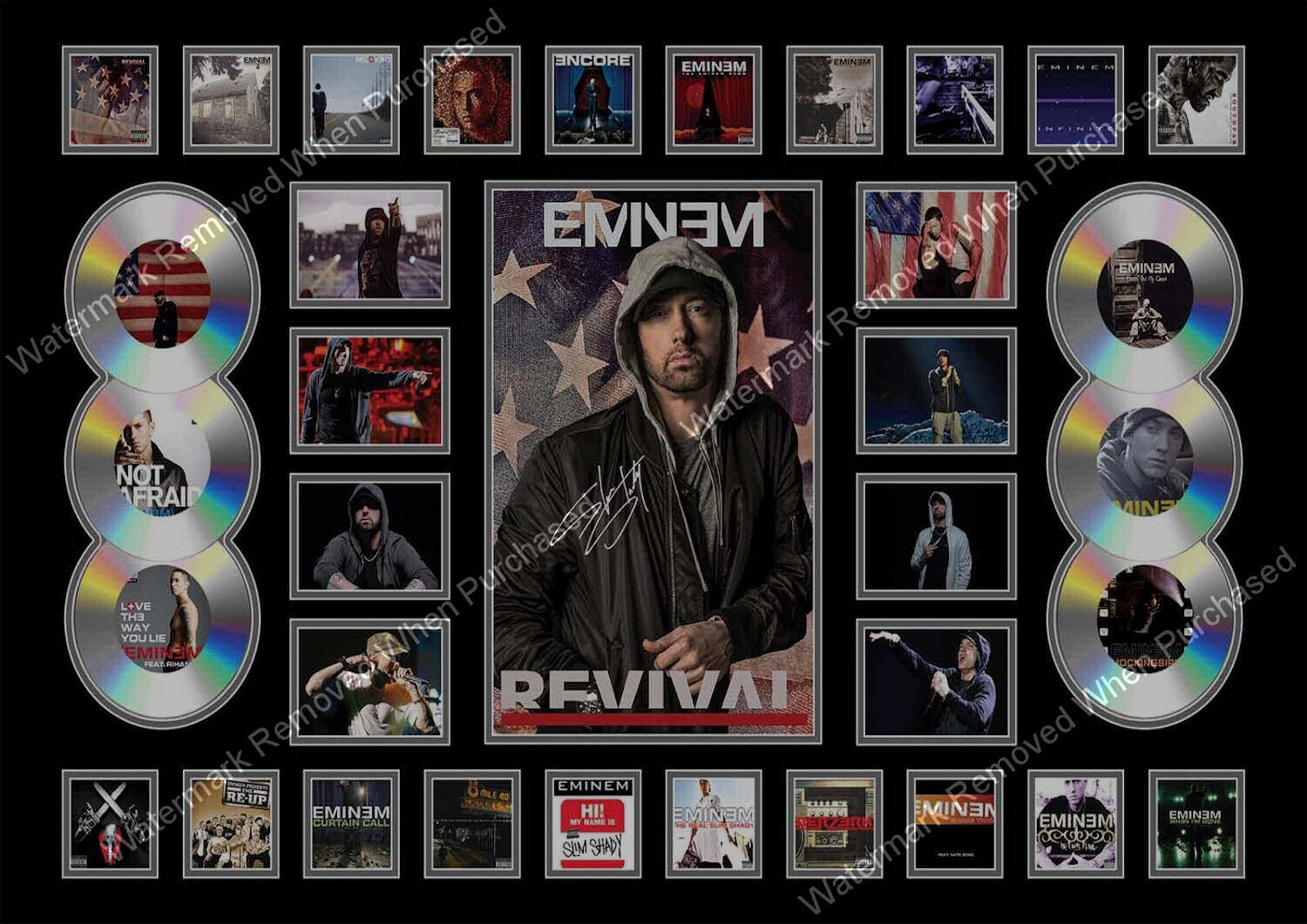 Eminem (2018) Rivial Tour Signed Rap Music Memorabilia Photo Print