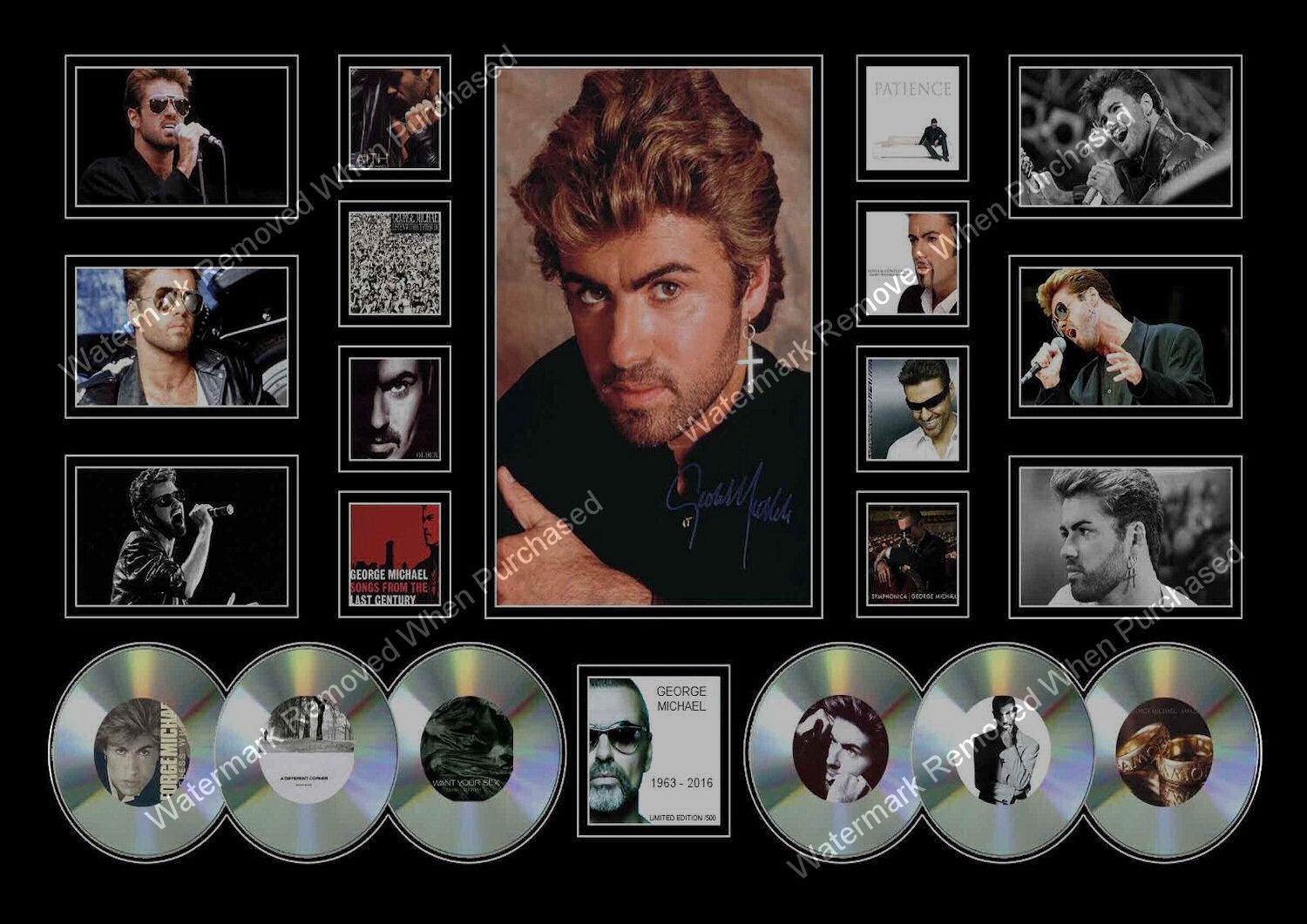 George Michael Signed Music Memorabilia Limited Edition Photo Print