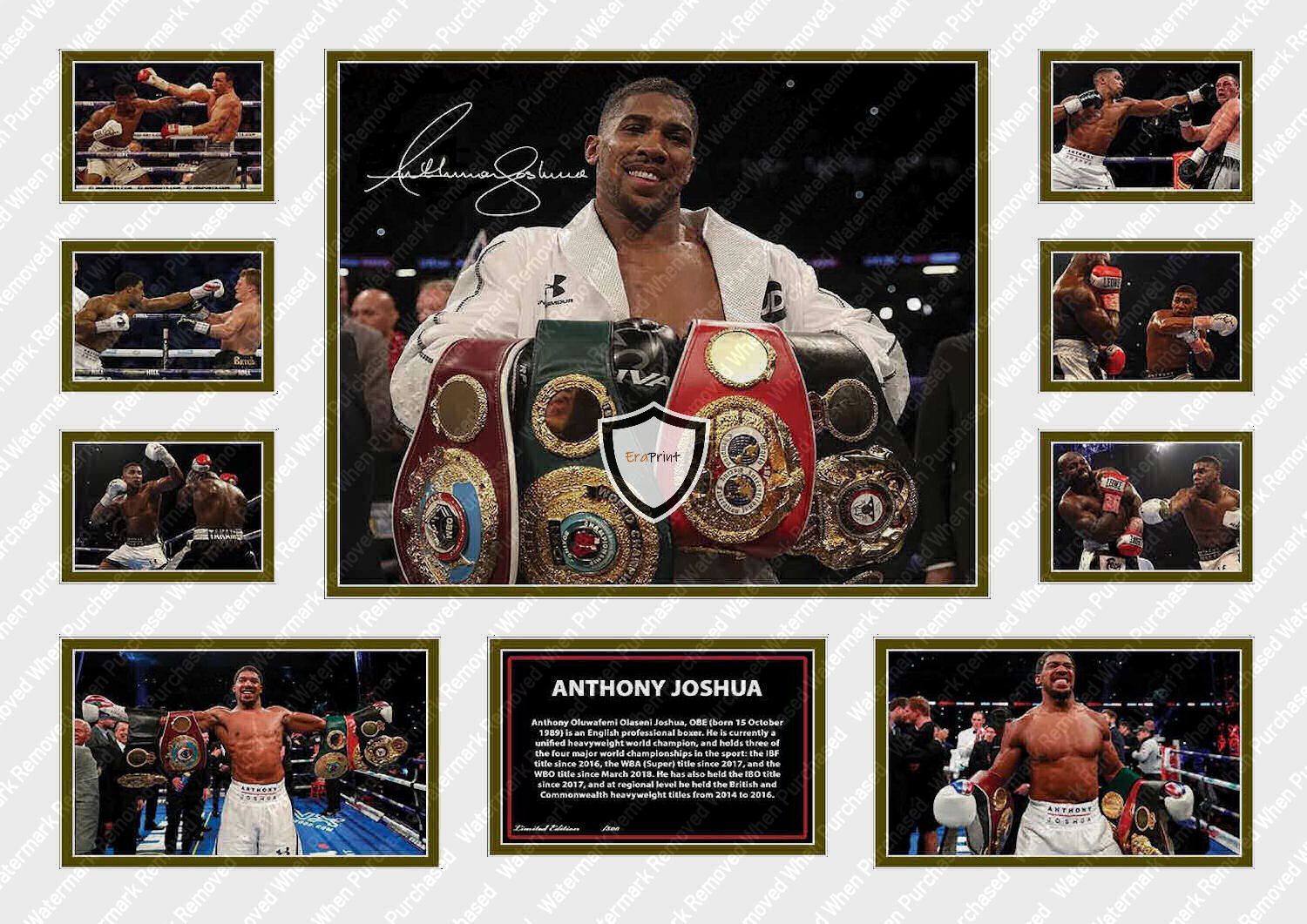 Anthony Joshua Signed Limited Edition A4 Print Downloadable jpg