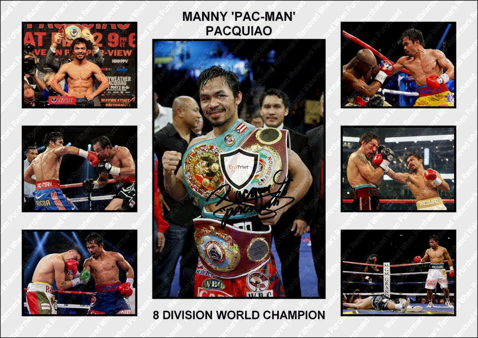 Manny Pacquiao Signed Boxing Memorabilia A4 Print jpeg Download