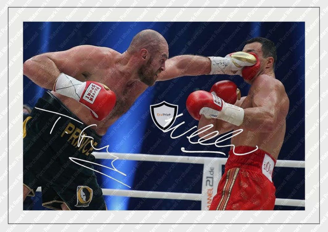 Tyson Fury & Wladimir Klitschko Signed Boxing Memorabilia Print
