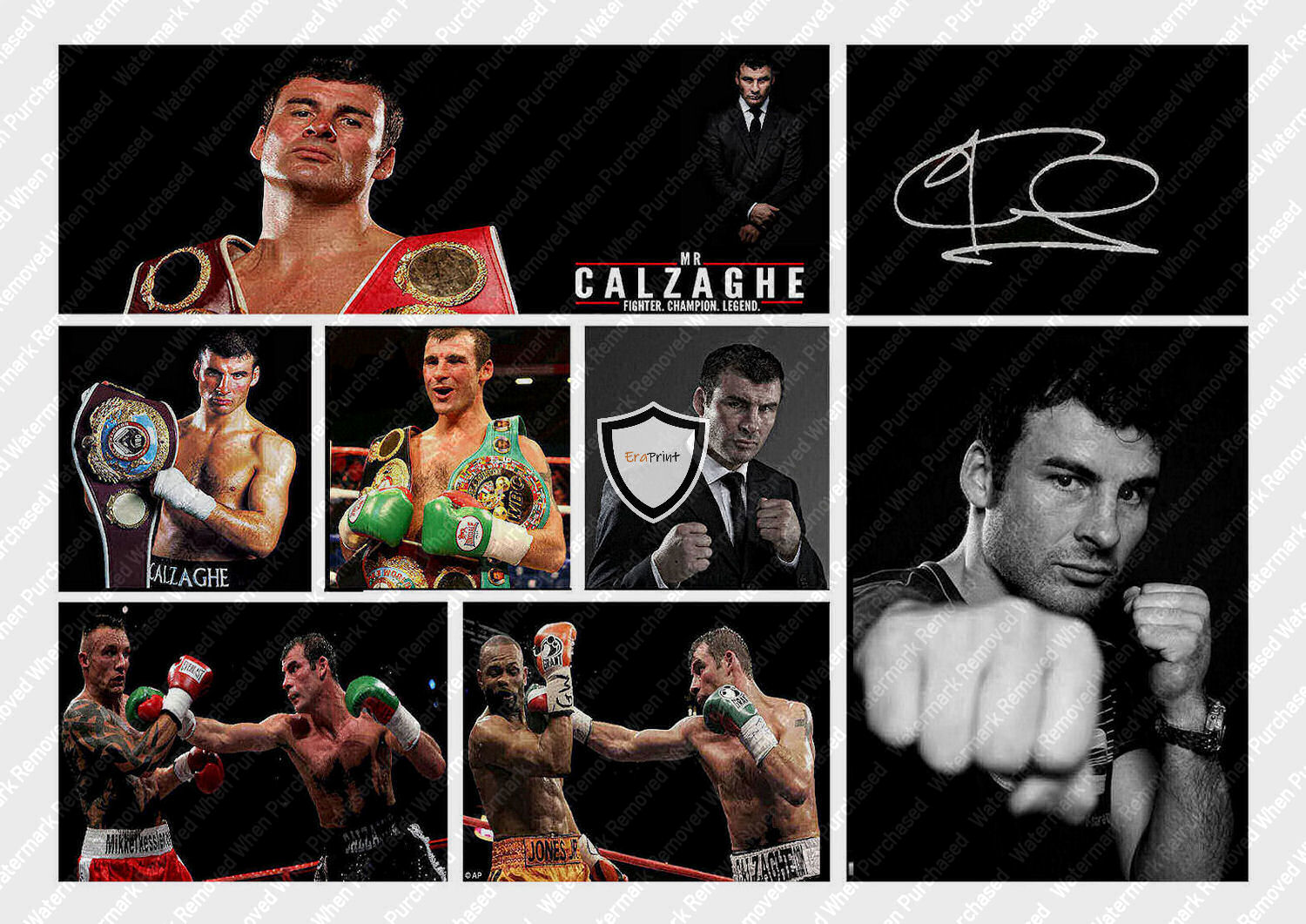 Joe Calzaghe Boxing Memorabilia Print At home Jpeg Download