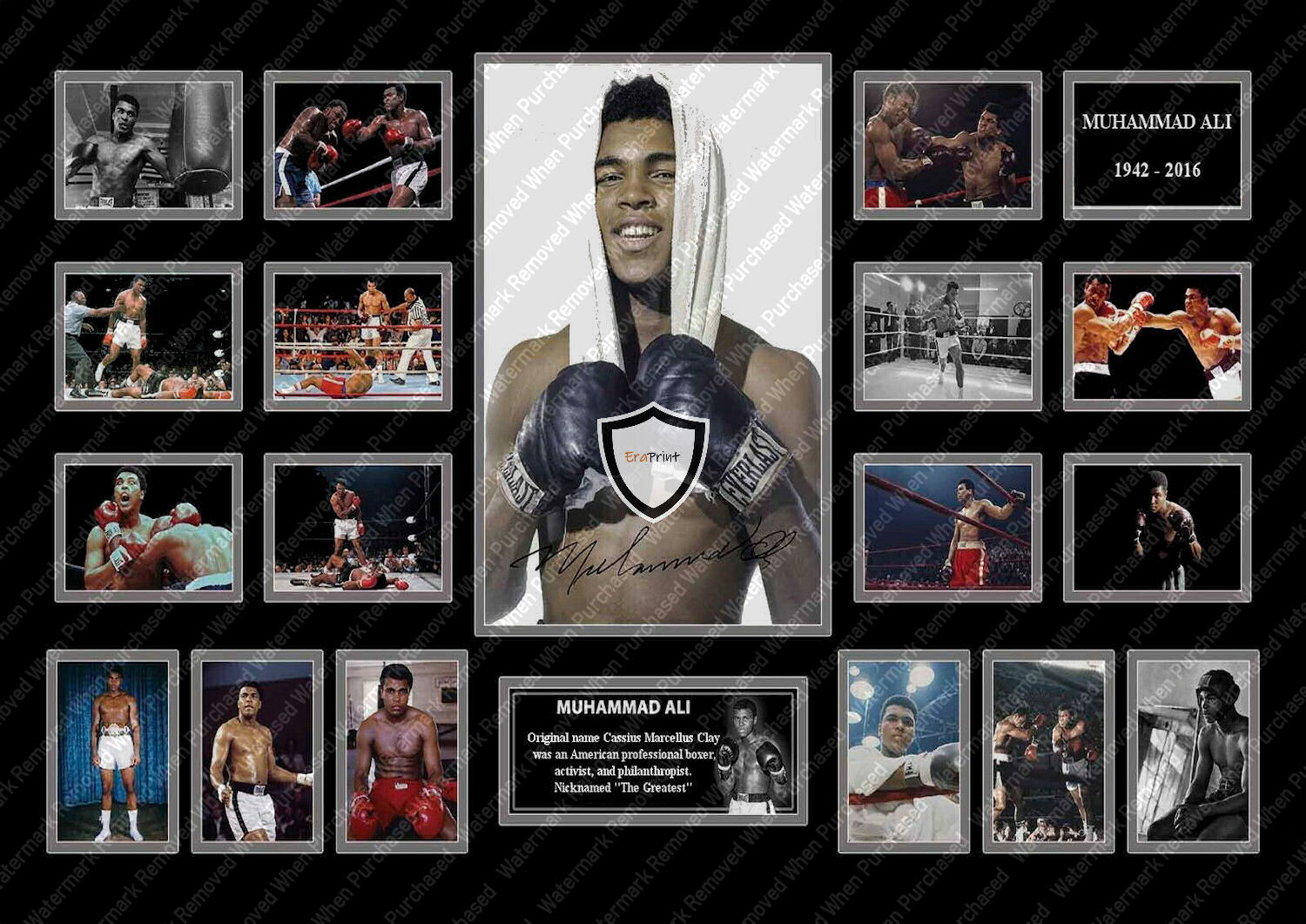 Muhammed Ali Autographed Boxing Memorabilia jpeg Download For Home Printing