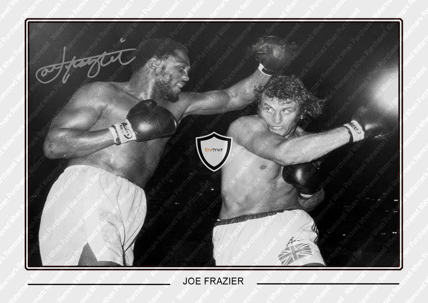 Joe Frazier Signed Boxing Limited Edition Autograph A4 Print