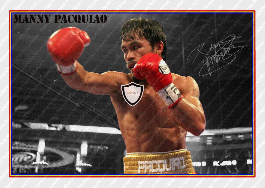 Manny Pacquiao Signed Boxing Limited Edition Downloadable A4 Print