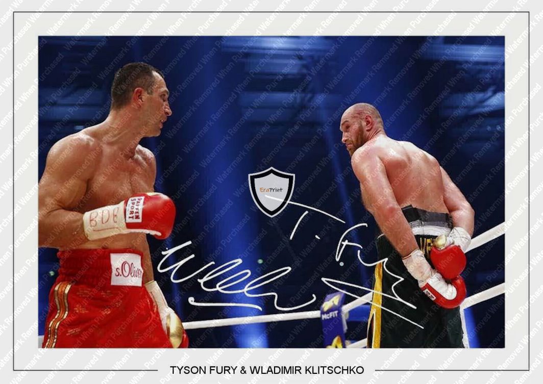 Tyson Fury Wladimir Klitschko Signed Boxing Memorabilia Print At Home Download