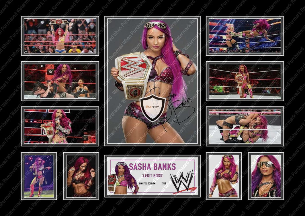 Sasha Banks WWE Signed Photo Print Wrestling Memorabilia Downloadable