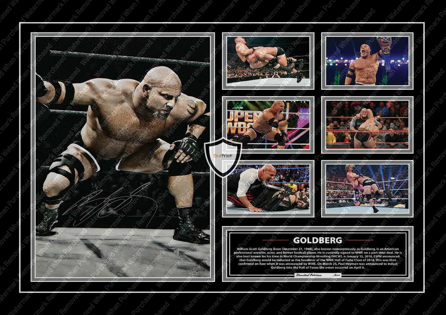 Bill Goldberg WCW Signed Limited Edition Photo Print Downloadable