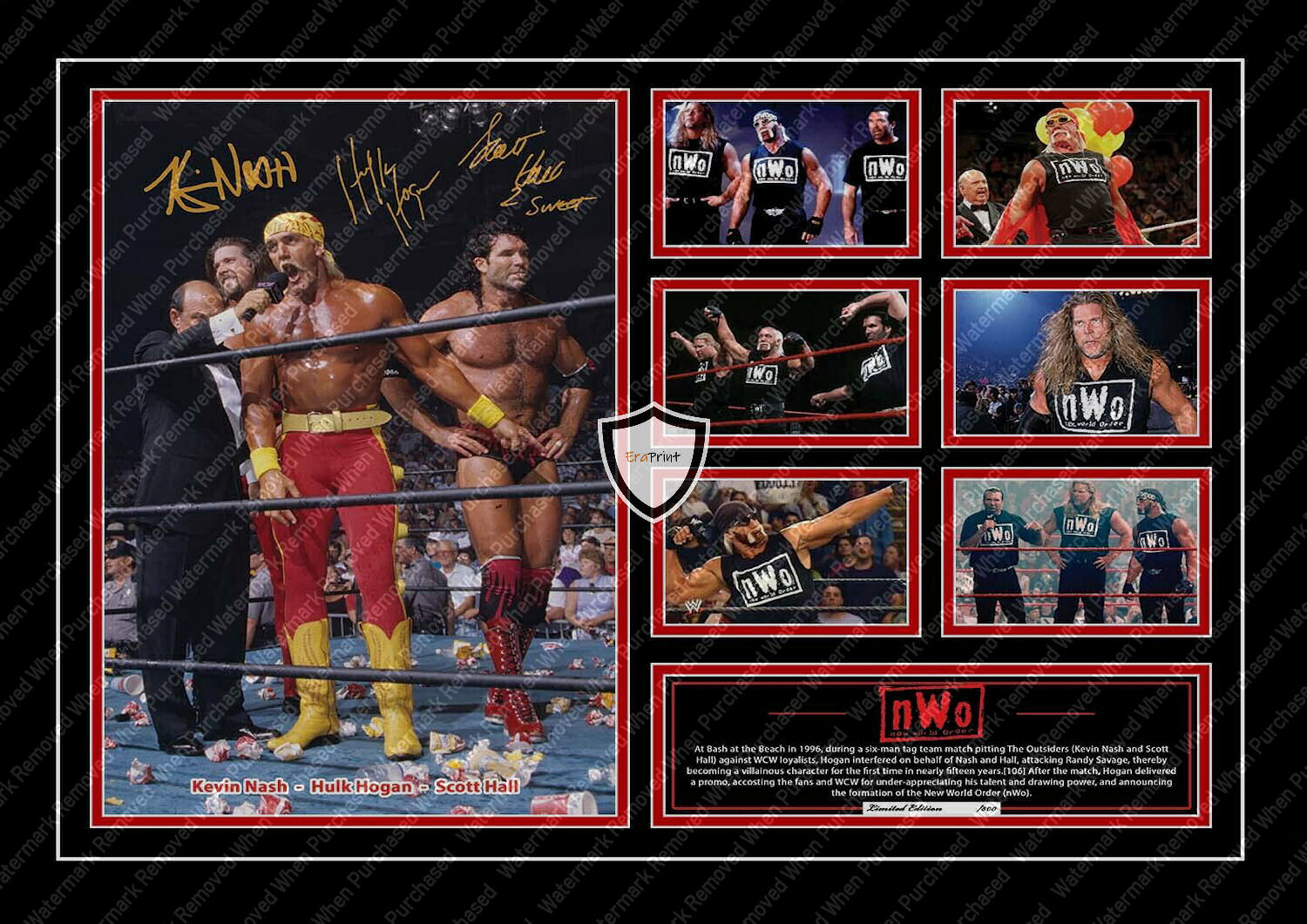 Hulk Hogan Kevin Nash Scott Hall Signed Memorabilia Photo Print