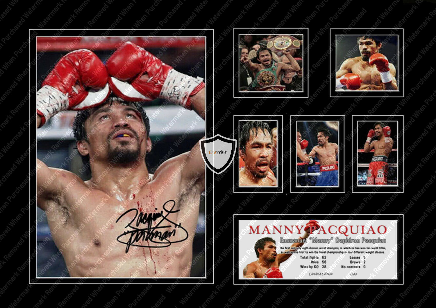 Manny Pacquiao "Pacman" Signed Boxing Memorabilia Download Self Print