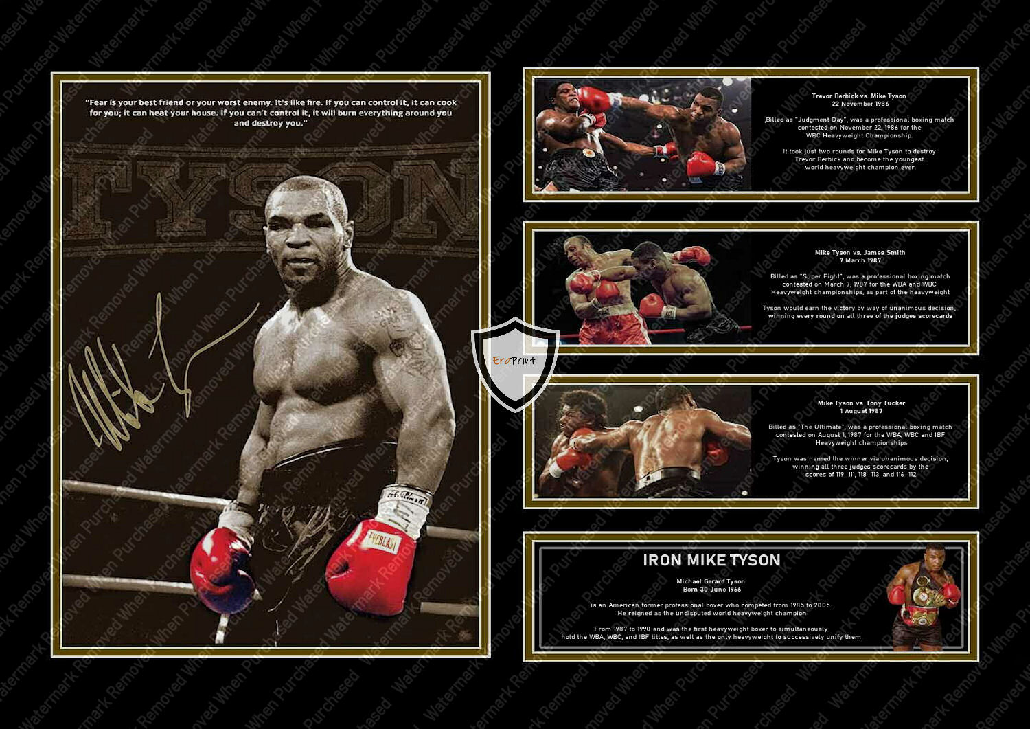 Mike Tyson Iron Mike WBC IBF Signed Boxing Memorabilia Jpeg Download