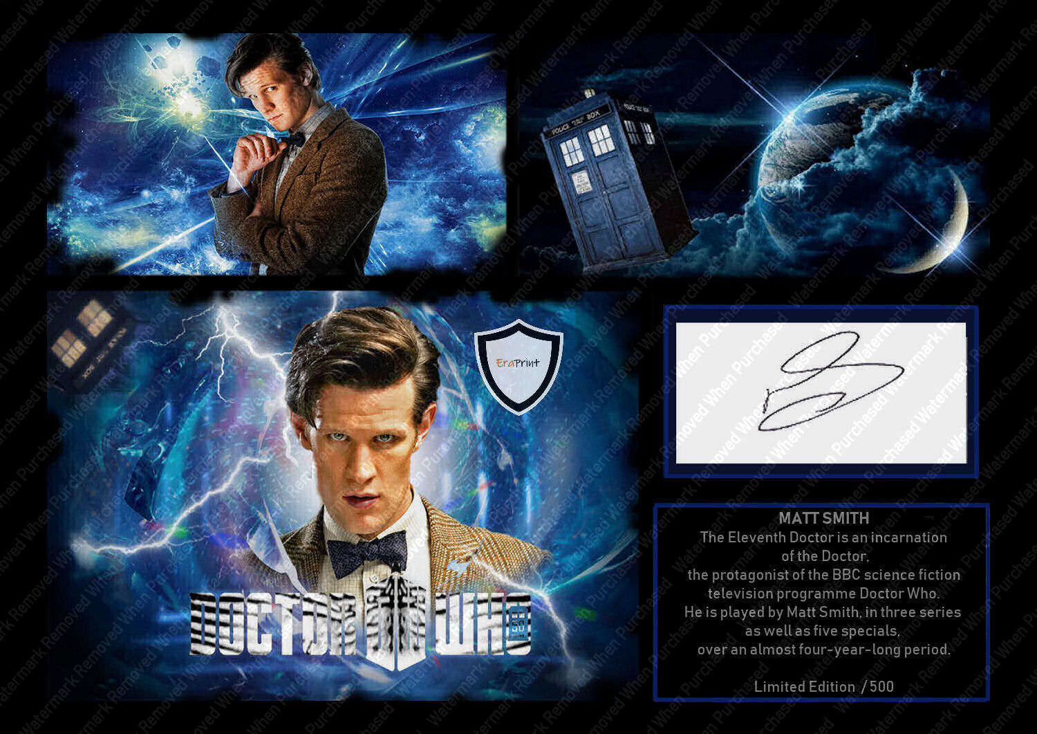 Doctor Who The 11th Dr Matt Smith Signed TV Memorabilia Downloadable