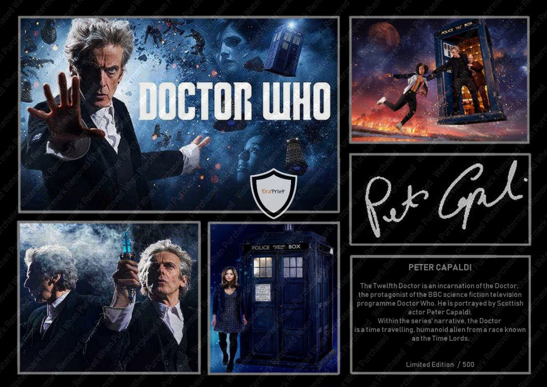 Doctor Who The 12th Doctor Peter Capaldi Limited Edition Signed Photo Print