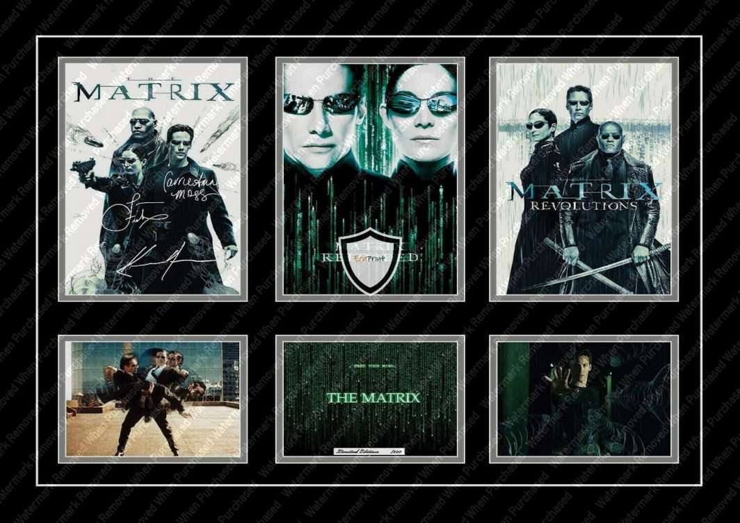 The Matrix Trilogy Keanu Reaves Signed Movie A4 Photo Self Print Download