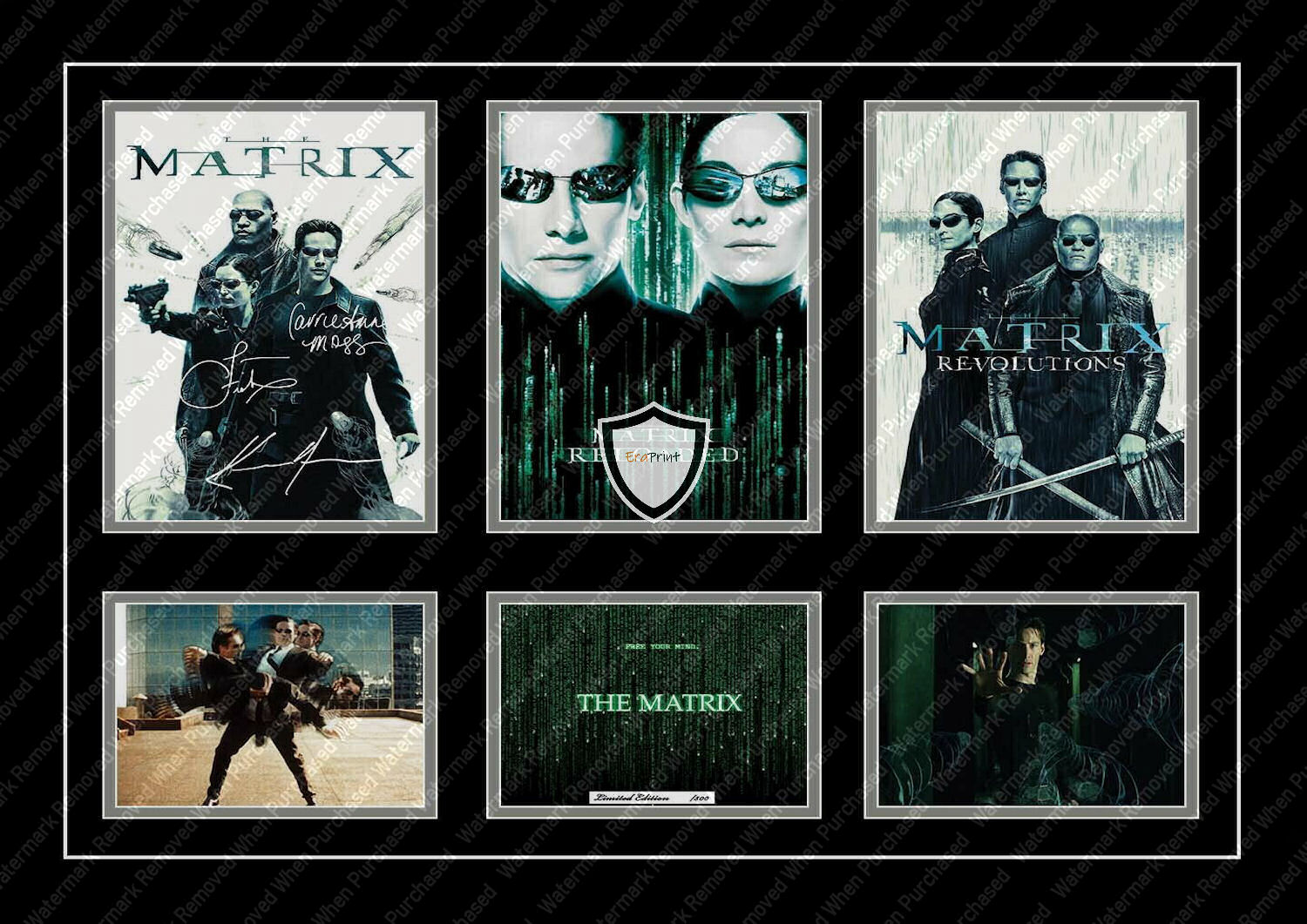 The Matrix Trilogy Keanu Reaves Signed Movie A4 Photo Self Print Download