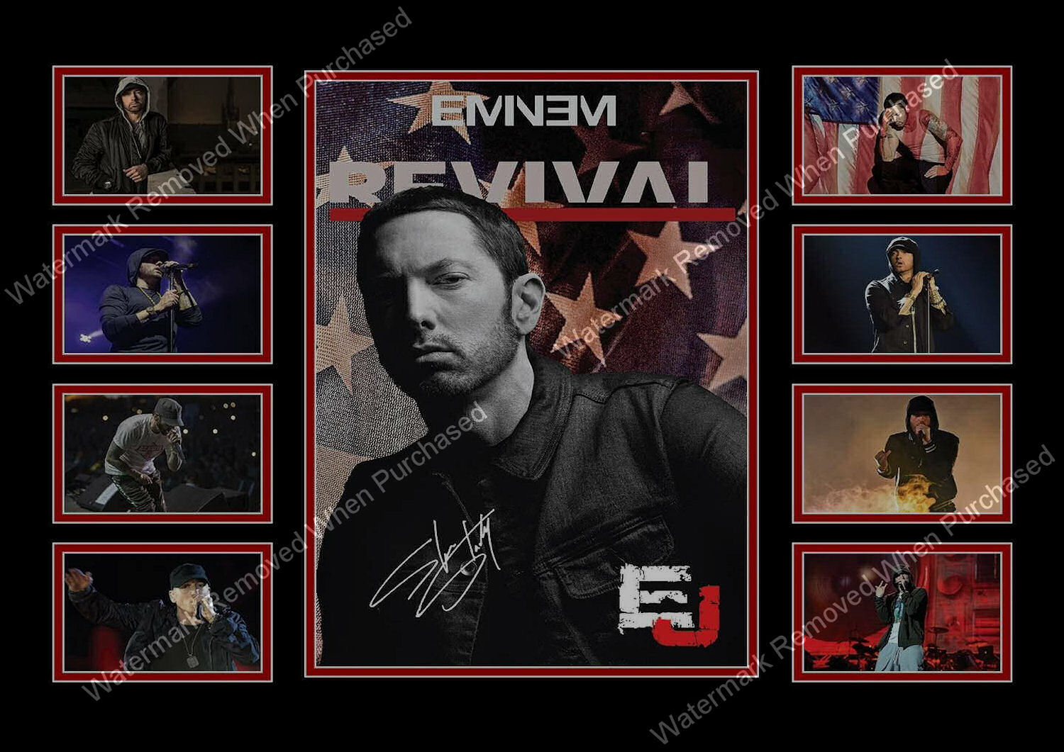 Eminem (2018) Limited Edition Signed Revival Tour A4 Photo Print Downloadable
