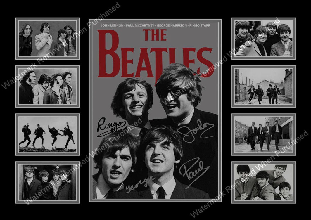 The Beatles Signed A4 Framed Photo Print Memorabilia Instant Download Self Print