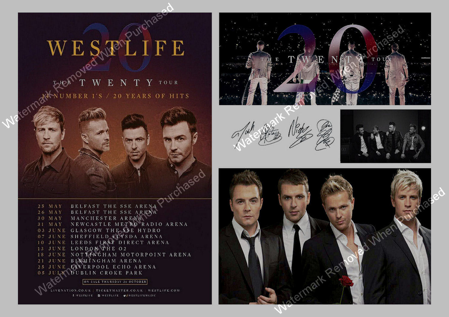 Westlife Signed A4 Photo Print Music Memorabilia Downloadable