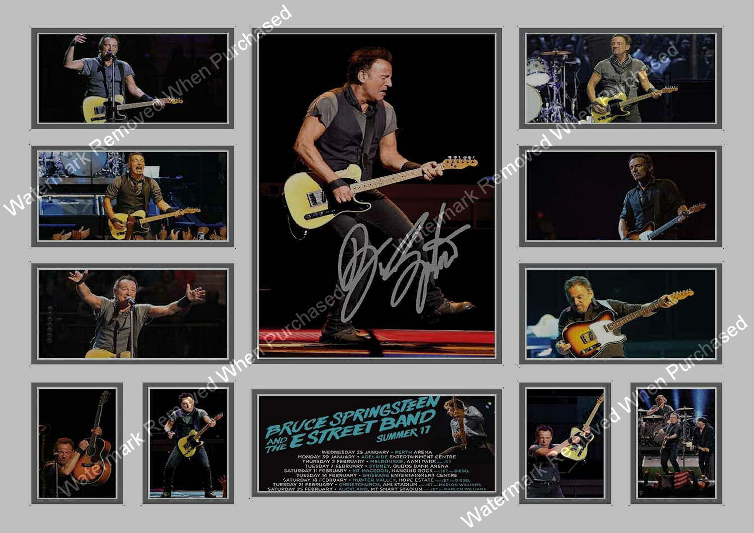Bruce Springsteen (2017) Tour Signed A4 Photo Print Memorabilia