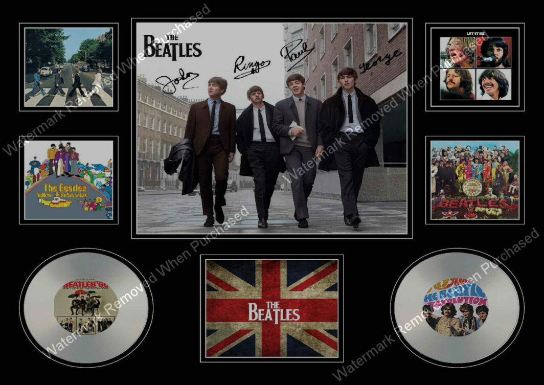 The Beatles Music Memorabilia A4 Framed Photo Print Signed