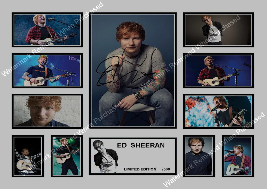 ED Sheeran Limited Edition Music Memorabilia A4 Photo Print Downloadable