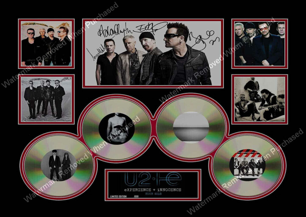 U2 Signed Memorabilia (2018) The Experience + Innocence A4 Photo Print