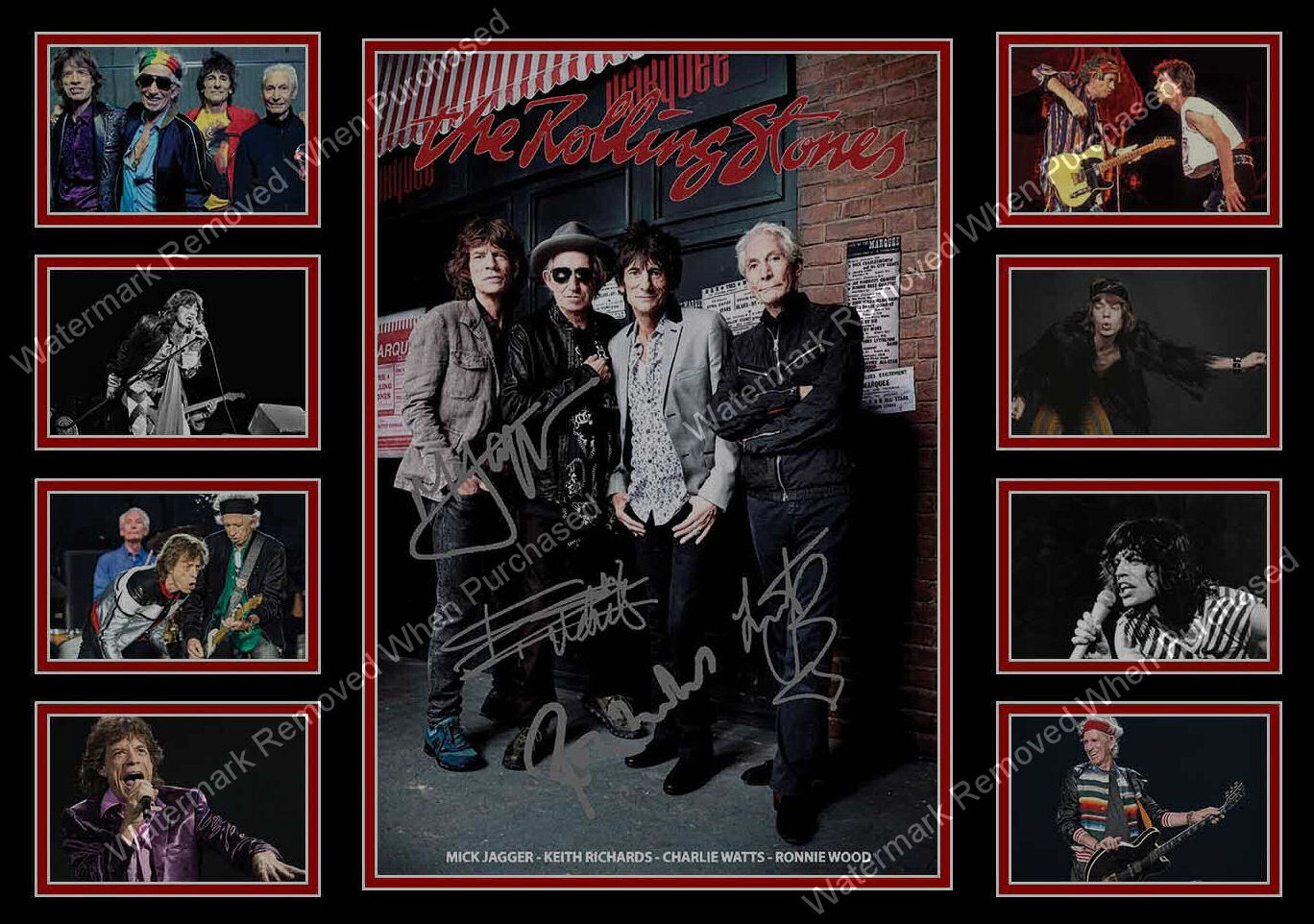 The Rolling Stones Mick Jagger Signed A4 Memorabilia Also Downloadable