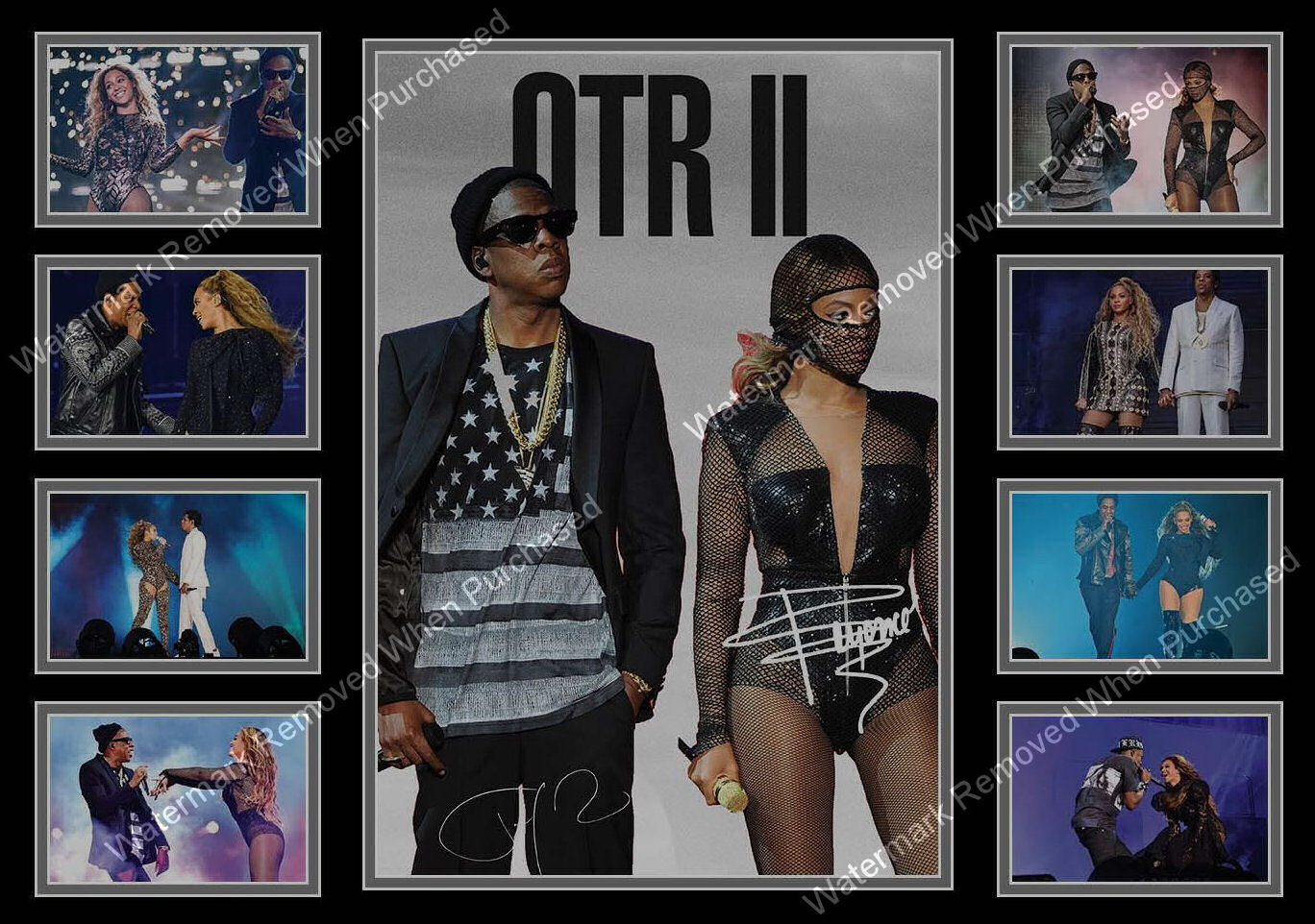 Beyonce & Jay-Z On The Run Signed A4 Photo Print Instant Jpg Download