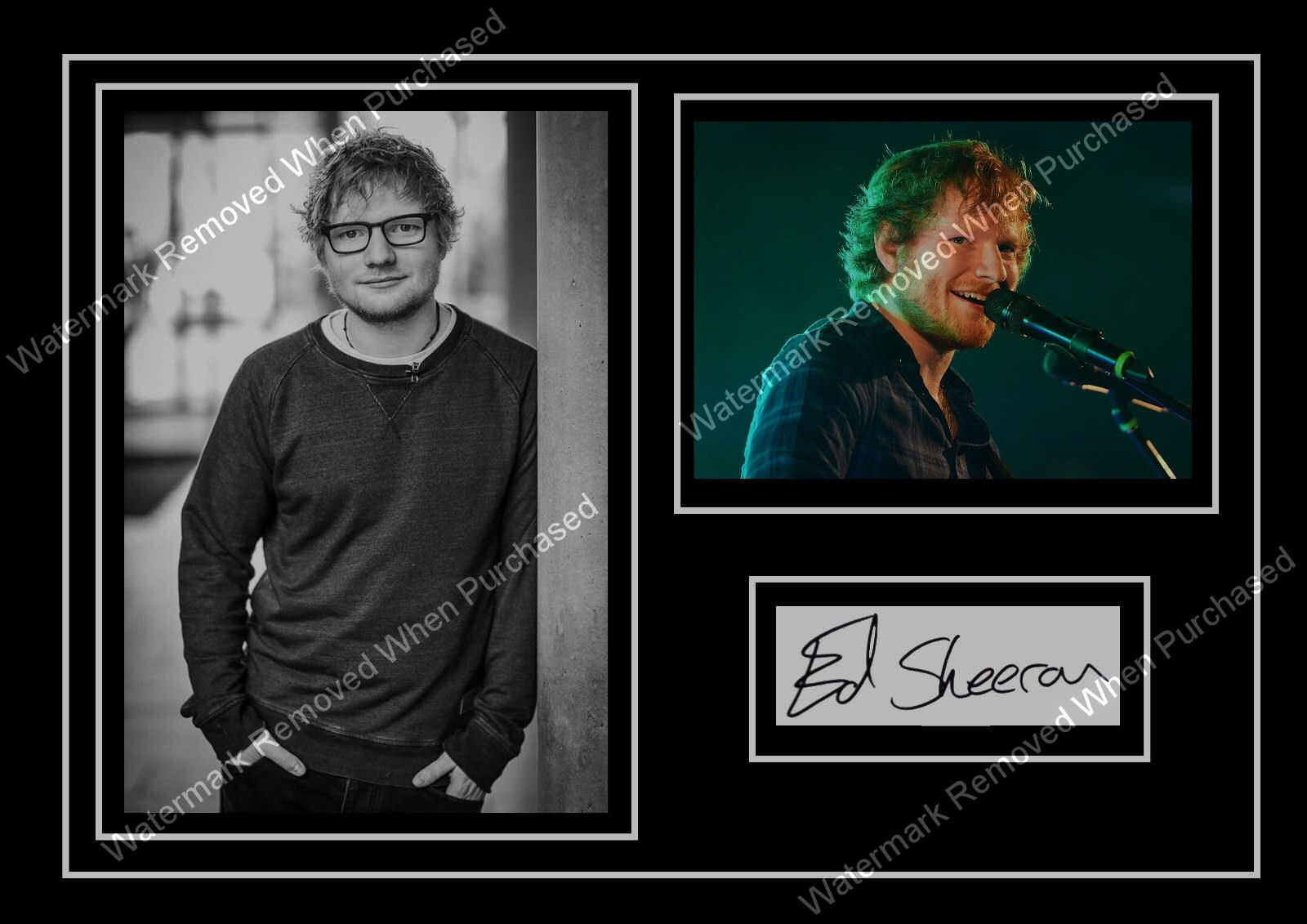 Ed Sheeran Limited Edition A4 Photo Music Memorabilia Instant Download