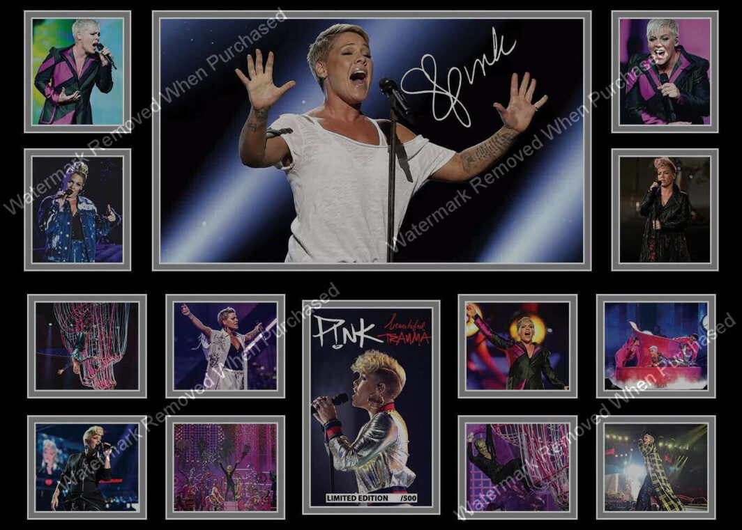 Pink Signed Limited Edition Beautiful Trauma (2018) Music Memorabilia Photo Print
