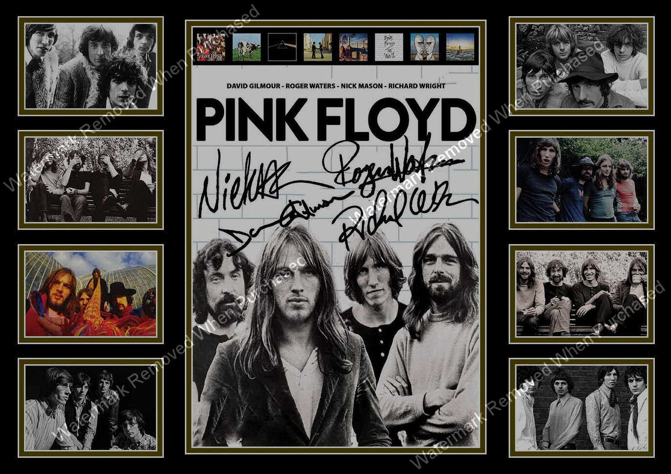 Pink Floyd Signed A4 Photo Print Memorabilia Instant Download Self Print
