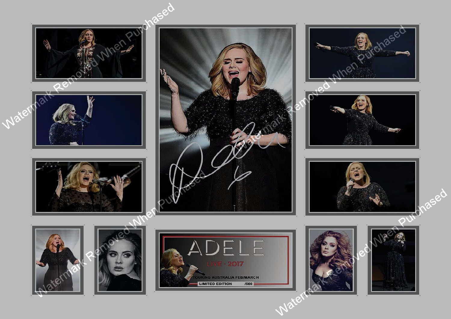 Adele Signed Limited Edition Music Memorabilia A4 Photo Print Download