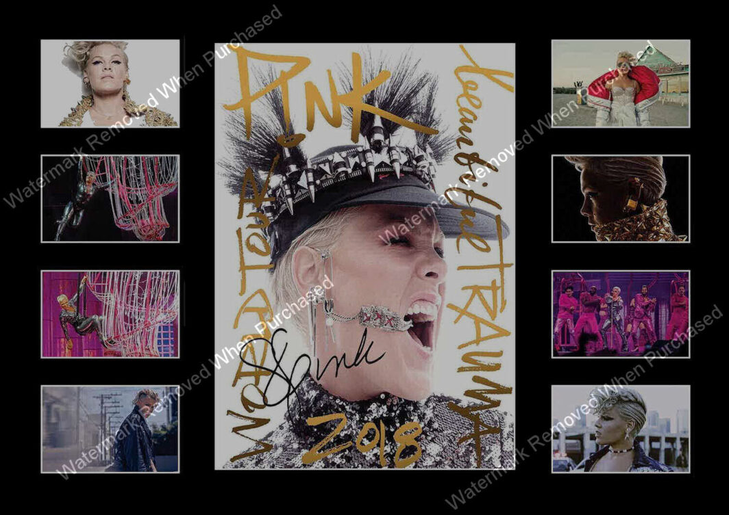 Pink Beautiful Trauma Tour 2018 Music A4 Photo Print Signed Memorabilia Jpeg Download