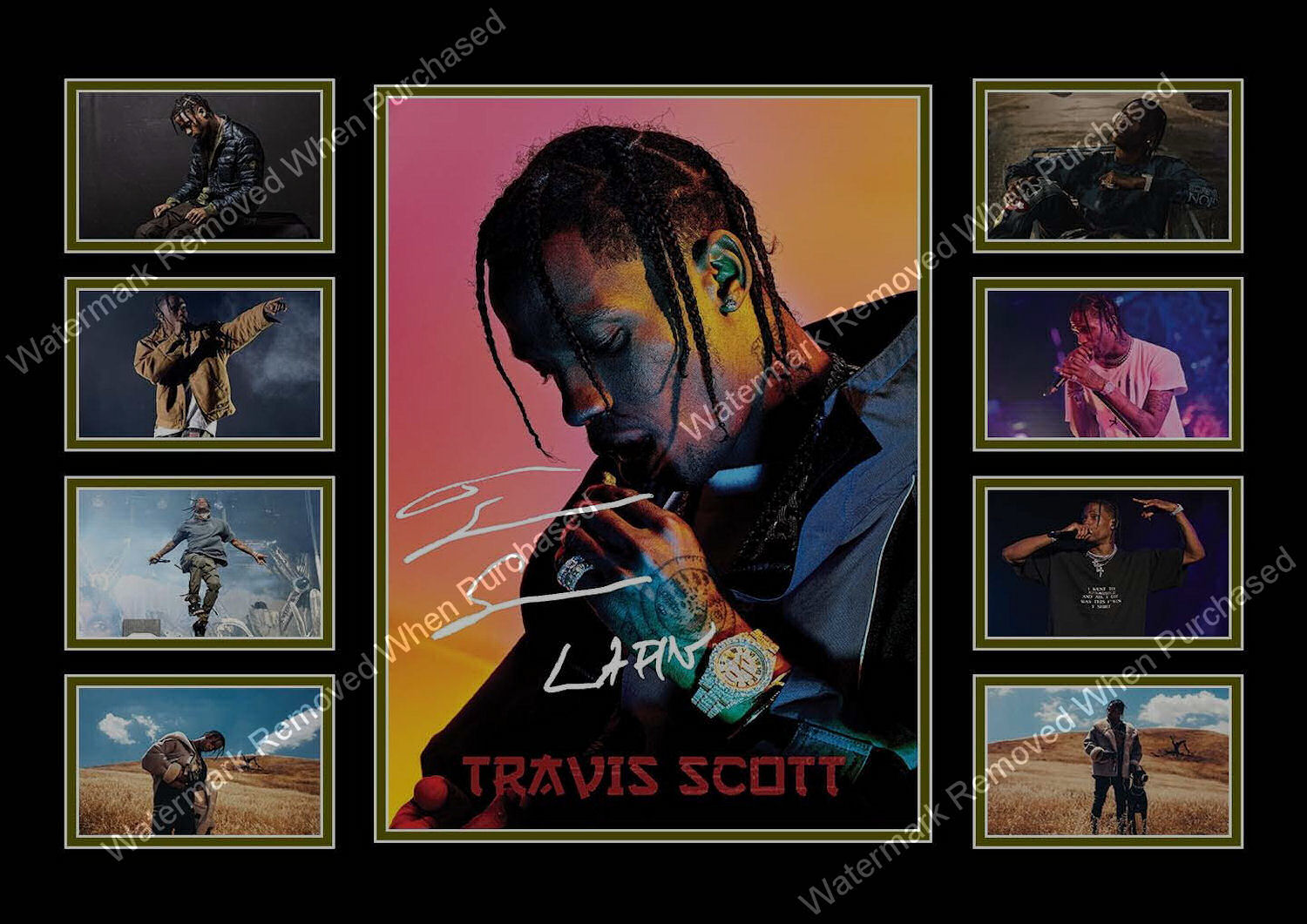 Travis Scott (2018) Astroworld Signed Limited Edition A4 PHoto Print