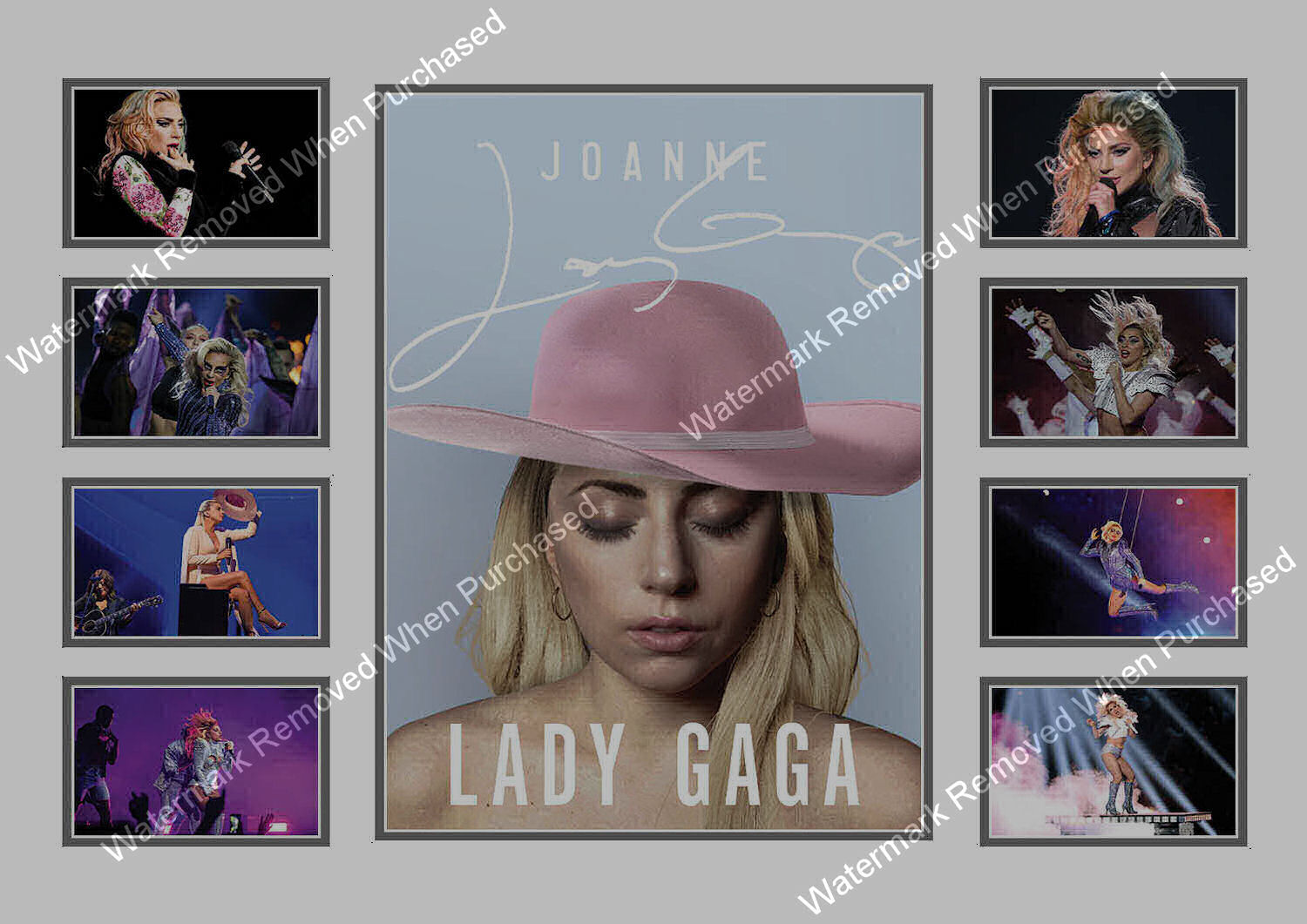 Lady Gaga (2018 Joanne Signed Limited Edition In White A4 Photo Print Download
