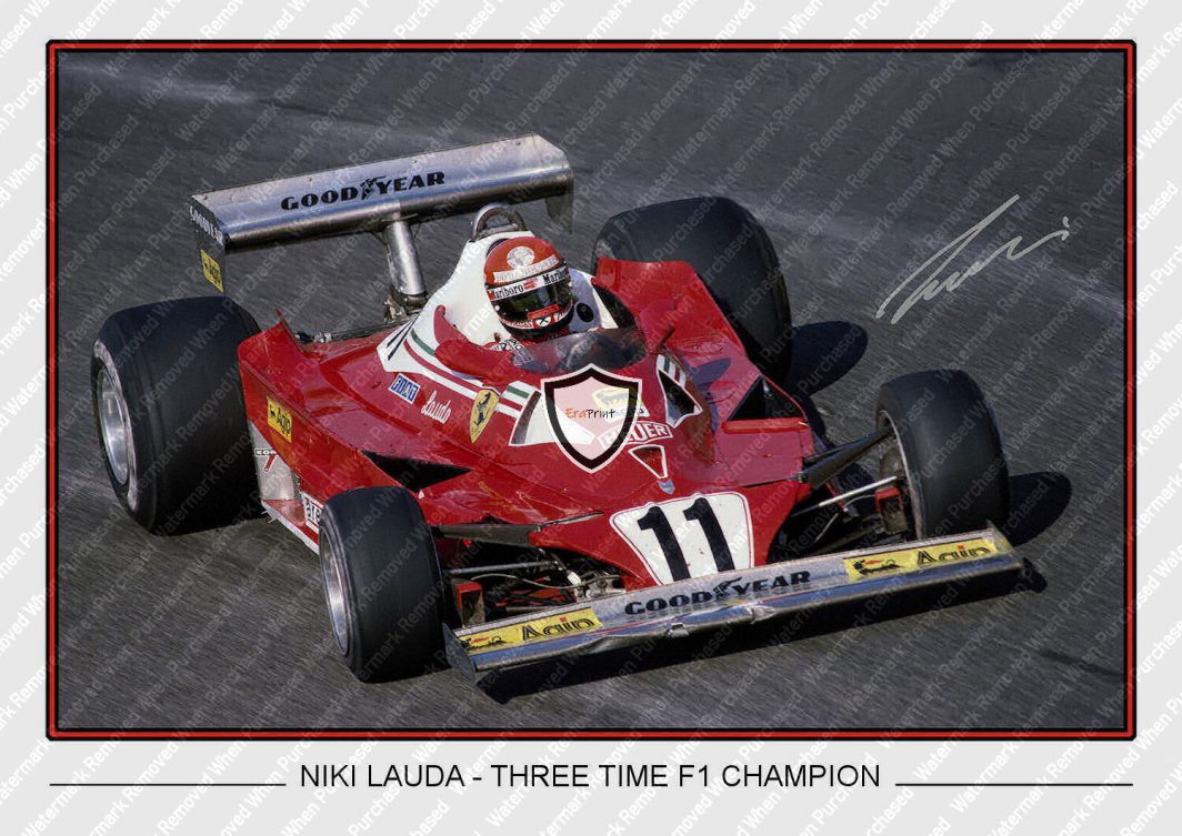 Niki Lauda Signed F1 Photo Print Memorabilia Three Time Champion