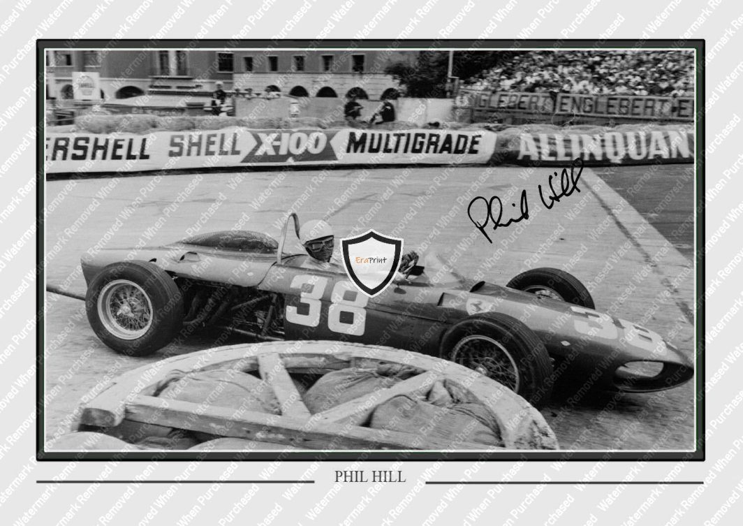 Phil Hill Classic F1 Racing A4 Print Autographed Memorabilia Instant Download
