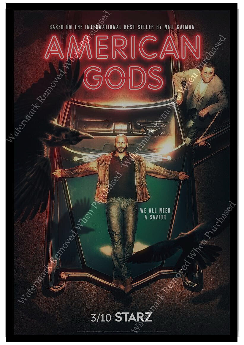 American Gods TV Series A4 Photo Poster Print Instant Self Print Download