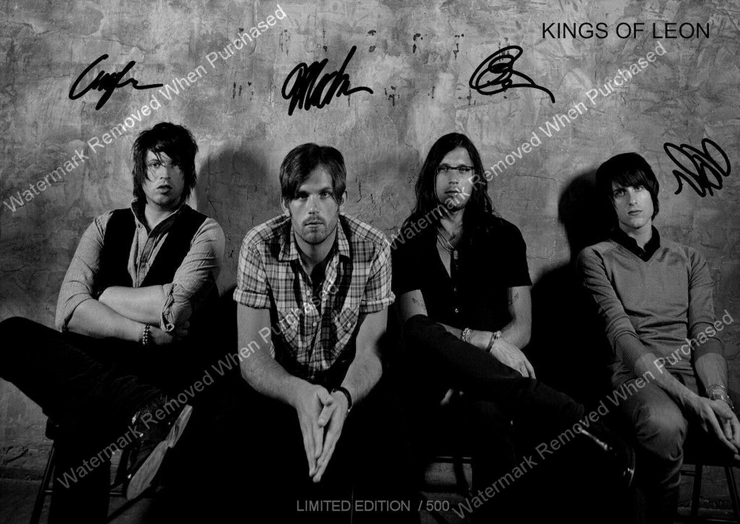 Kings Of Leon Limited |Edition Music Memorabilia A4 Signed Photo Print