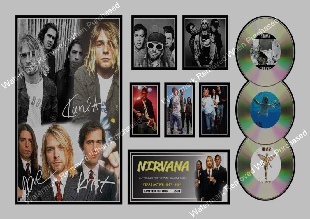 Nirvana Signed Kurt Cobain Limited Edition A4 Photo Print Music Memorabilia
