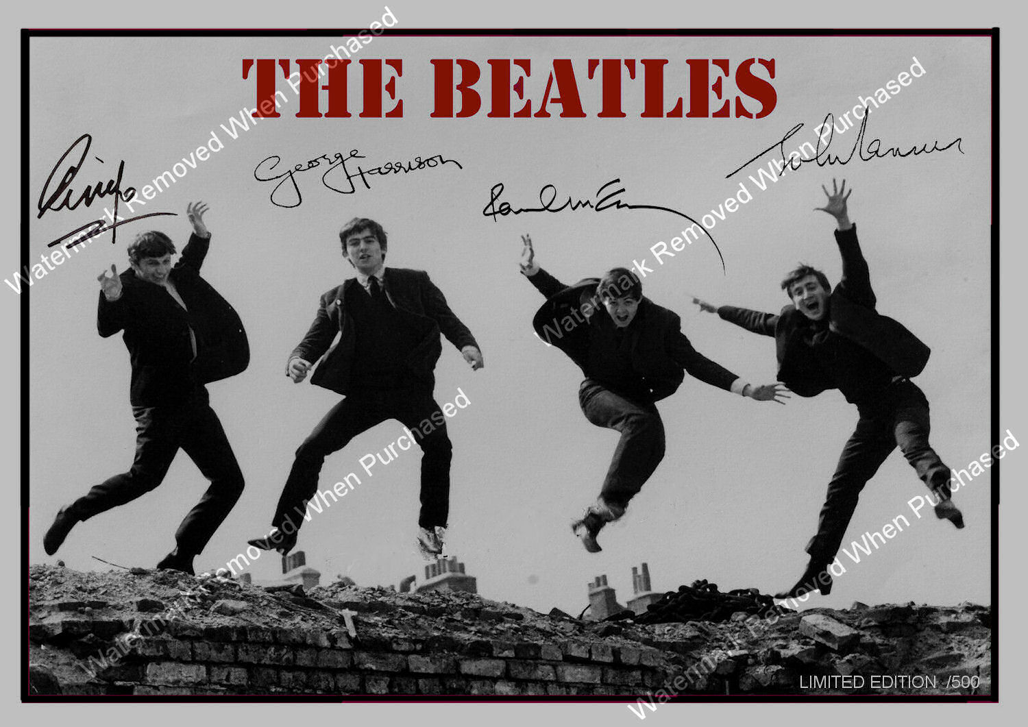 The Beatles Signed Memorabilia A4 Photo Print JPG Downloads