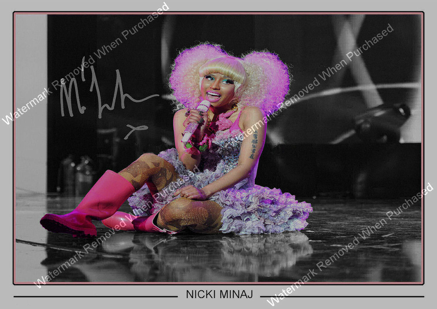 Nicki Manaj Signed Music A4 Photo Print Limited Edition Downloadable Memorabilia